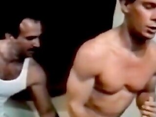 Old-school Muscle Hunk Receives Sultry Deep Throat From Another Hunk