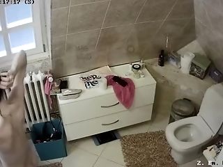 Ip Webcam, Mummy Getting Off In Restroom 03