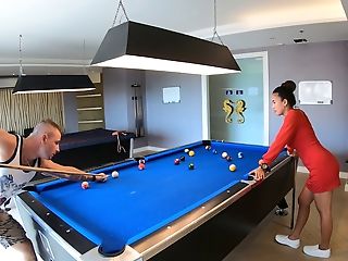 Inexperienced Duo Playing Pool And Having Sultry Hook-up Afterwards