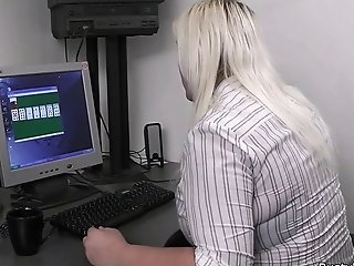 Fucking Chesty Blonde Woman At Work
