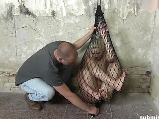 Gonzo Torment Session For Blonde Bitch Katy Sky In A Fishing Net