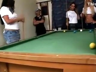 Group Of Trannies Playing Pool