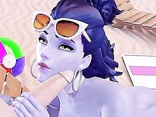 Gentle Widowmaker Gets A Big Dick In Her Little Mouth