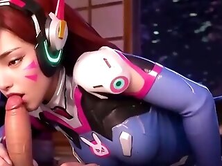 Ai Generated Vid. Dva From Overwatch Likes A Lot Sucking A Lengthy Unbelievable Shaft