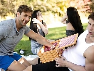 Sneaky Picnic Fuck Featuring Malik Delgaty And Dom King