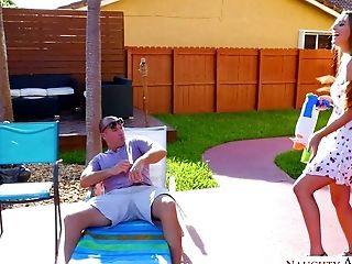 Sassy Stunner Avery Adair Gets Drilled Outdoors On A Sunny Day