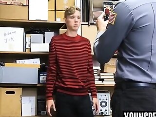 Security Officer Arrested A Youthfull Thief In The Store