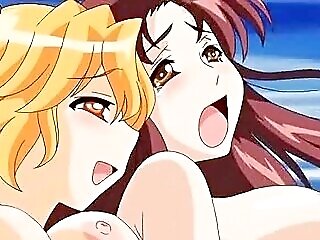Two Anime Honeys Jerking Manstick