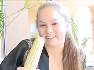Horny First-timer Woman Joys Her Twat With A Big Corn - Hd